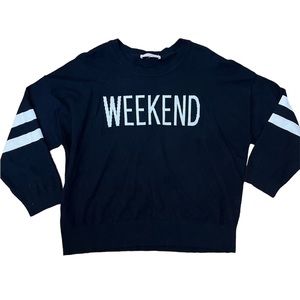 “WEEKEND” Philosophy Black Sweater